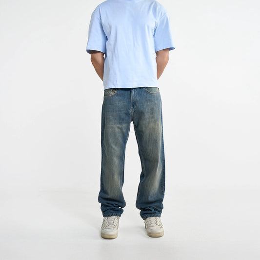 Dirty olive - Wide Fit Denim